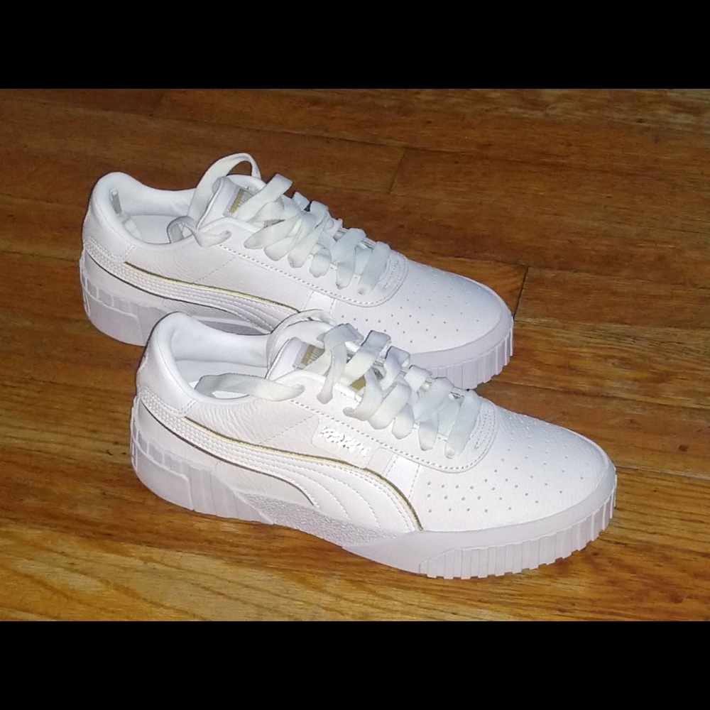 Puma Classic Cali White and Metallic(Gold)